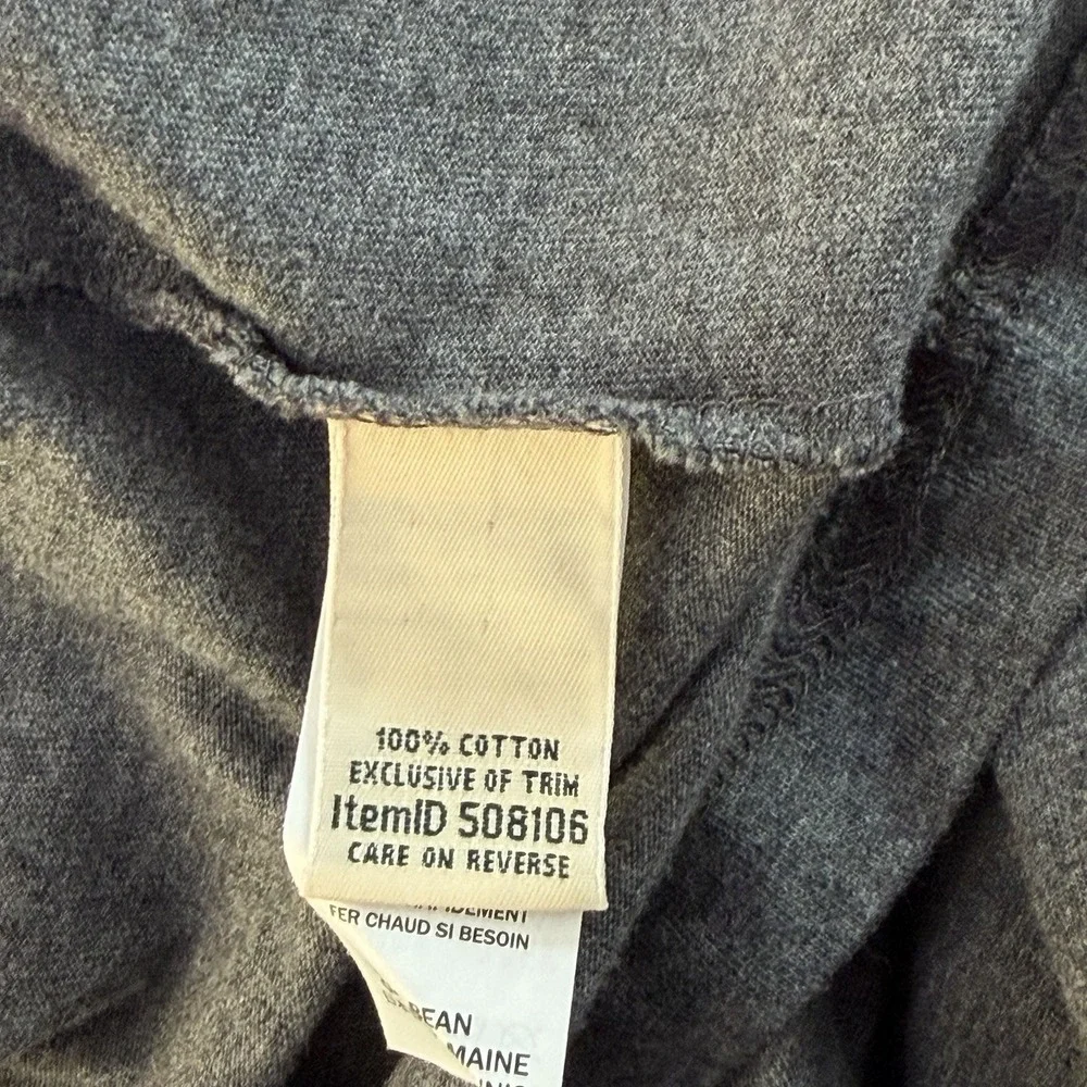 LL Bean‎ Carefree Unshrinkable Turtleneck Cotton Top Mens Size LT Gray Layers
